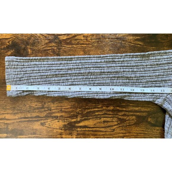 Lucky Brand ribbed knit lace up long sleeve pullover top - Picture 9 of 9